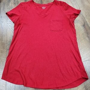 BCG Red Short Sleeve V-Neck Tee